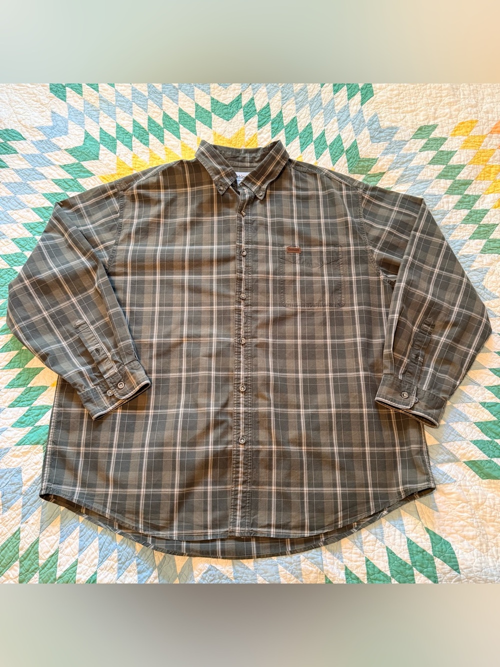 Carhartt Plaid Button-Down Shirt - Men's 2XL